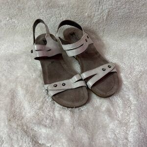 Mephisto Minoa Silver Monaco Casual Straps Sandals Women Size 37 US 7